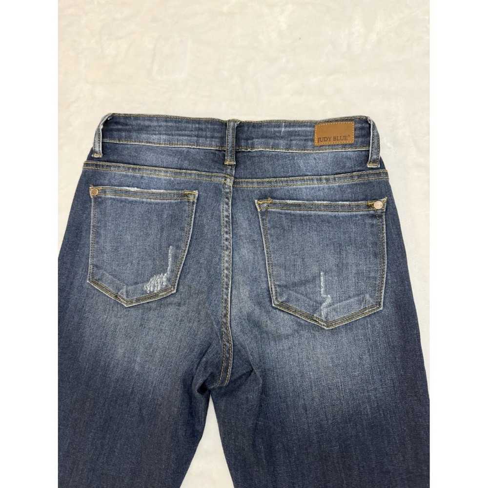 Judy Blue Womens Jeans Size 5/27 Relaxed Fit Mid Rise Dark Wash Stretch Denim